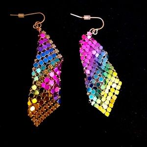 COPY - Disco Retro Rainbow Earrings